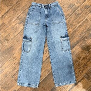 Altar'd State Wide Leg Cargo Jeans